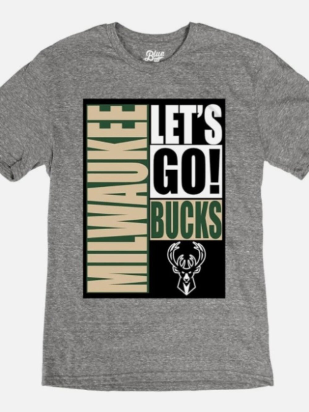Milwaukee Bucks NBA Let's Go! T-Shirt - Mens Size Large Basketball Fan Apparel